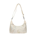 Embroidered Crossbody Bag with Pearl Pendant | Women's Handbag Crossbody Handbag Nixie Beige 2