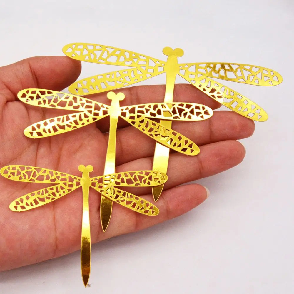 3D Dragonfly Wall Decals 12pcs – Gold Silver Rose Gold Stickers Wall Decal Stickers Nixie