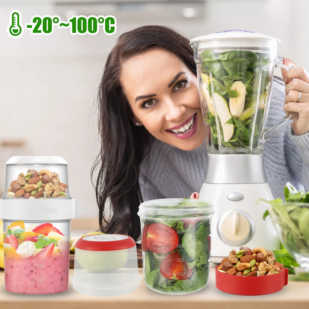 2-Pack Double Layer Overnight Oats & Yogurt Cups To-Go