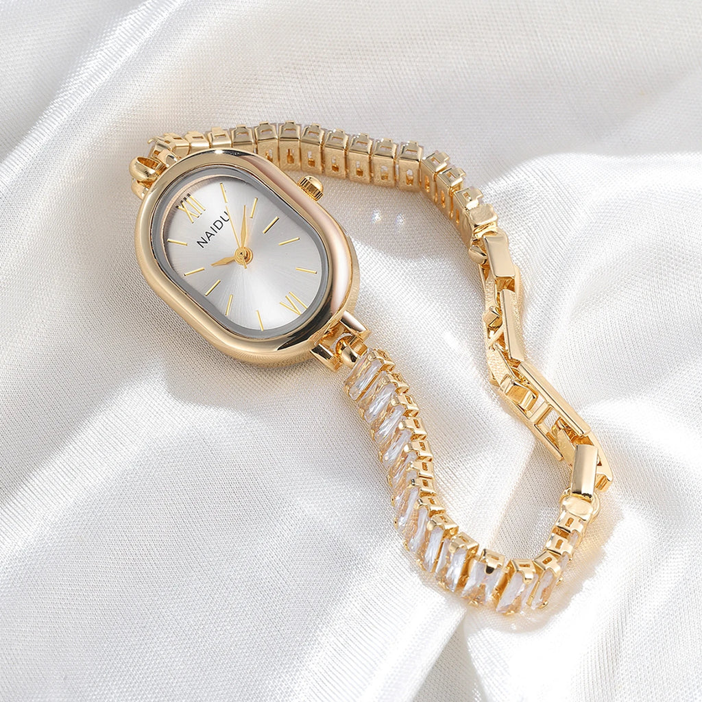 Women's Artistic Fashion Quartz Watch | Alloy Band Women's Fashion Watch Nixie