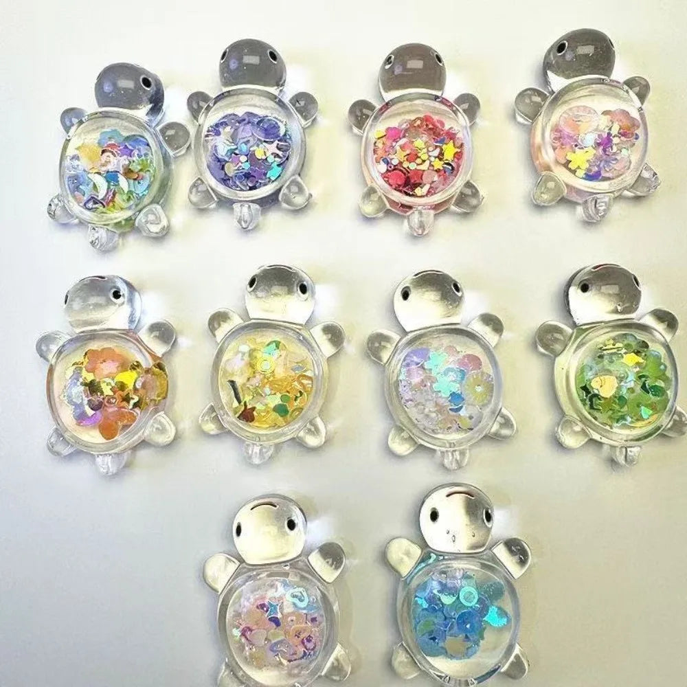 10pcs Glow in the Dark Resin Turtle Figurines for DIY Crafts