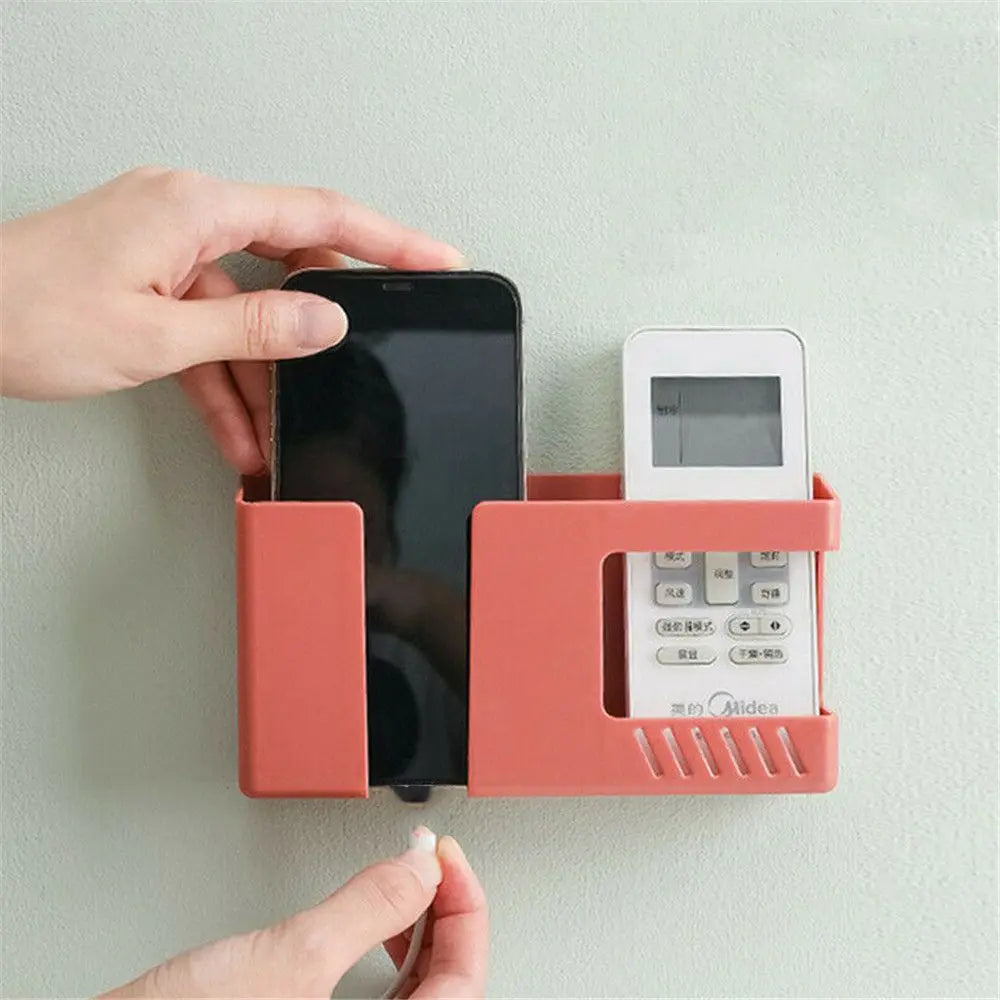 Wall Mounted Phone Charging Holder & Multi-Function Storage Box Wall Storage Organizer Nixie
