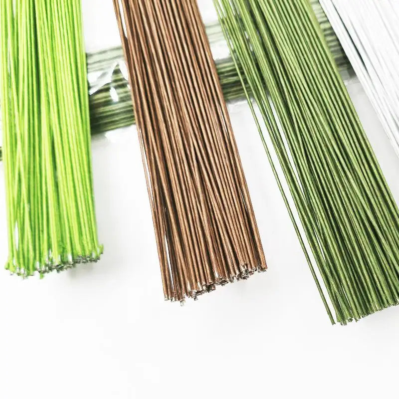 100Pcs 40cm Artificial Floral Wire Stems for DIY Wedding Decor Floral Wire Stems Nixie