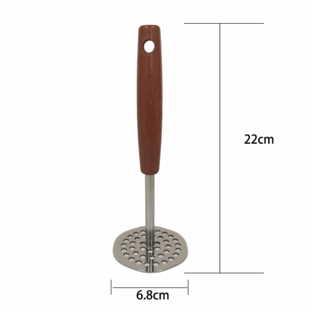 Stainless Steel Potato Masher with Rosewood Handle | Kitchen Tool Potato Masher Nixie 201-Style2