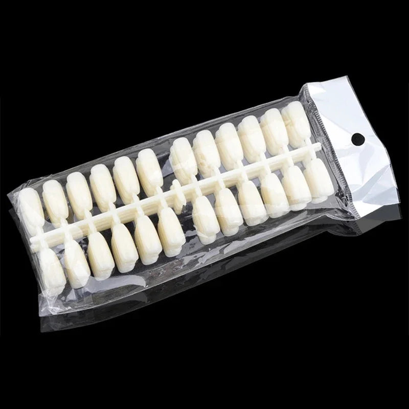 120pcs Fake Nail Tips – Clear & Natural DIY Manicure Set Fake Nail Tips Nixie