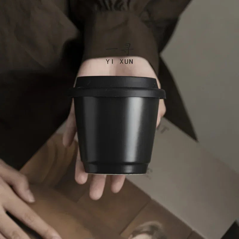 Nixie Ceramic Coffee Mug with Silicone Lid – 250ml