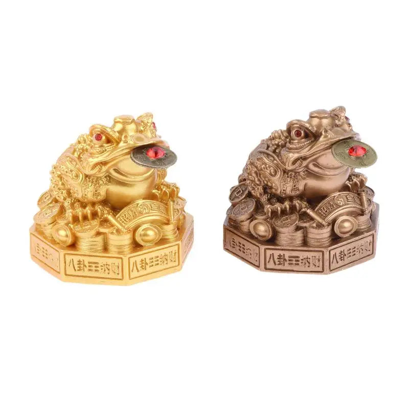 Feng Shui Money Frog Statue – Three-Legged Toad Figurine Decorative Figurine Nixie