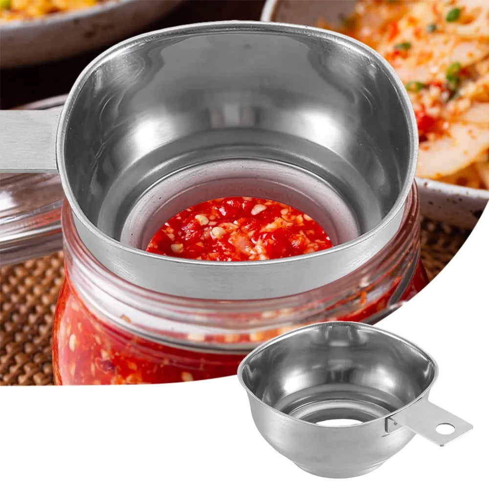Stainless Steel Wide Mouth Canning Funnel with Handle Kitchen Funnel Nixie