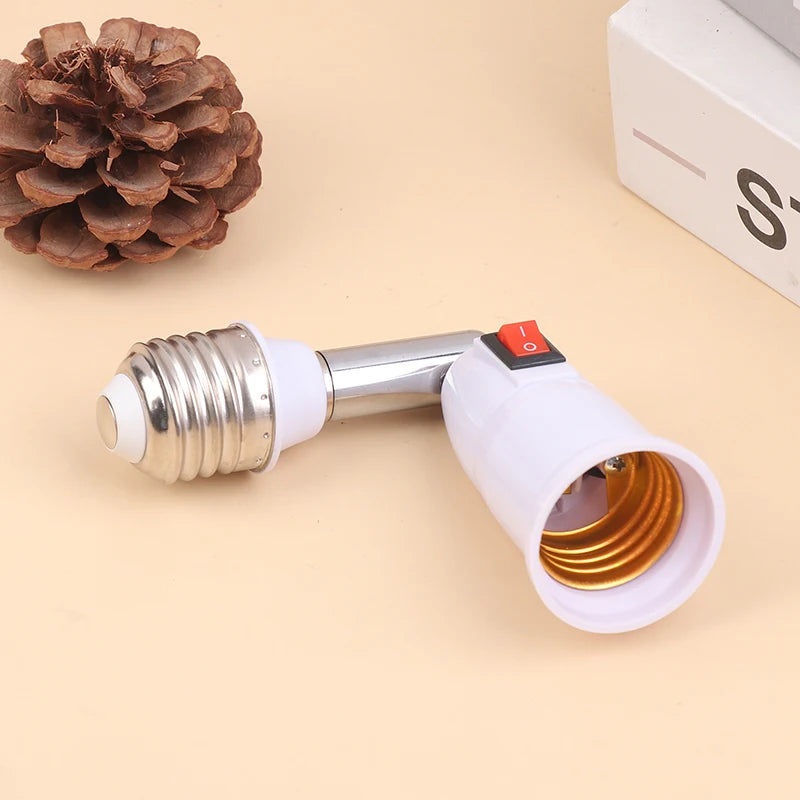 E27 to E27 Flexible Lamp Holder Extension Adapter with Switch Lamp Socket Adapter Nixie