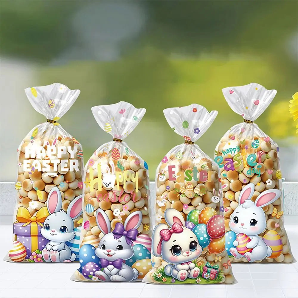 50PCS Multicolor Easter Gift Bags – Candy & Cookie Treat Pouches Easter Treat Bags Nixie
