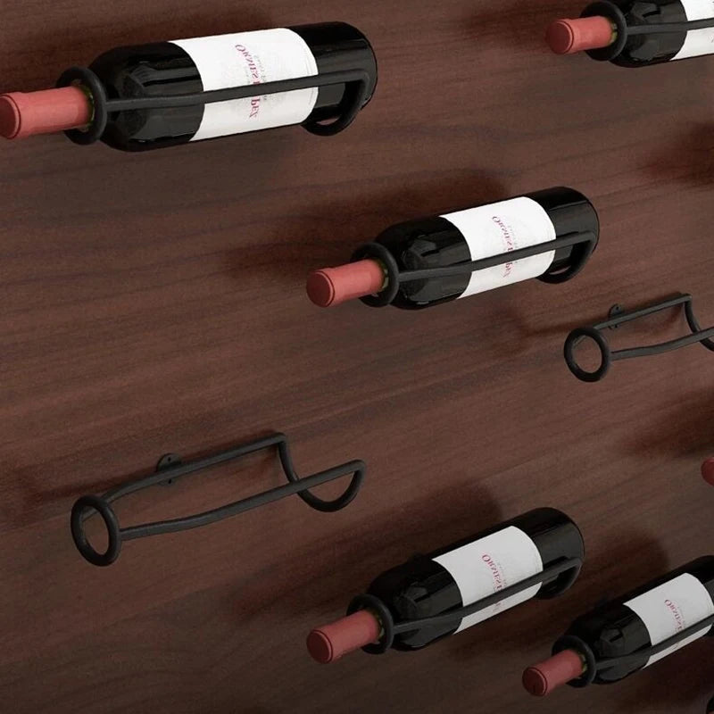 Wall-Mounted Iron Wine & Champagne Bottle Holder Shelf Wine Bottle Holder Nixie