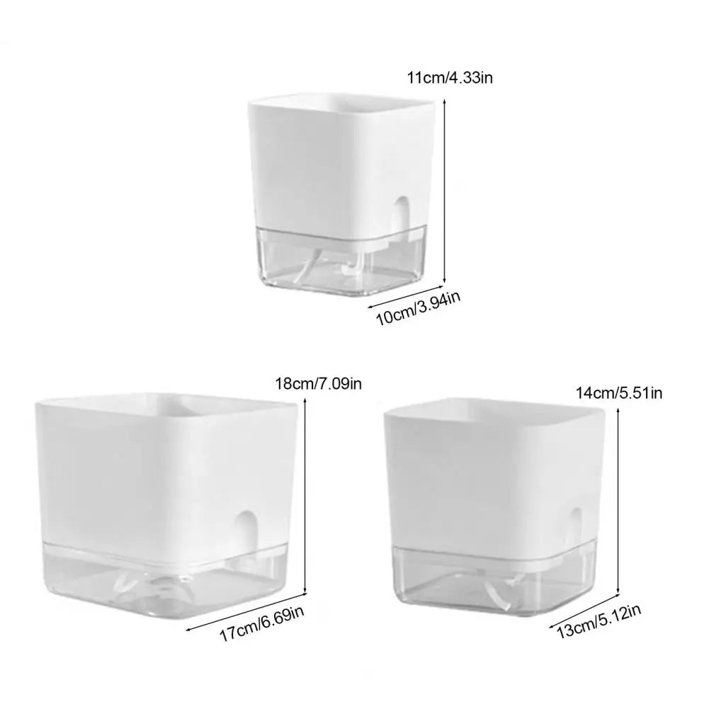 Self Watering Indoor Planter with Reservoir & Drainage Pot Self Watering Planter Nixie
