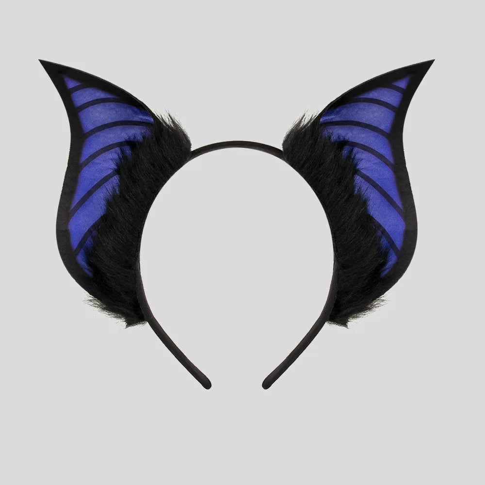 Bat Beast Ears Headband – Halloween Costume Accessory Costume Headband Nixie Blue