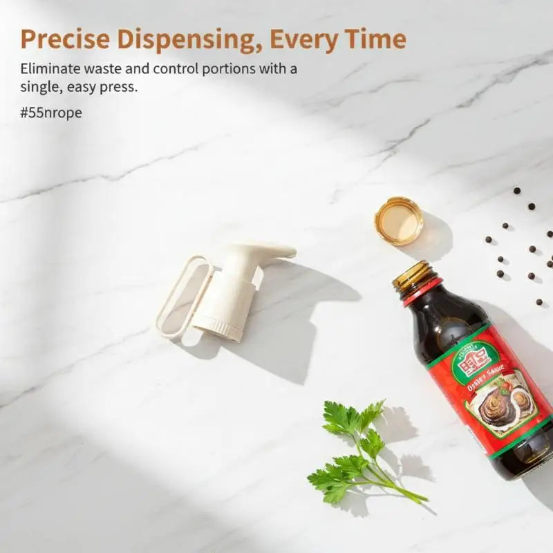 Universal Sauce Dispenser Pump Head – Leak-Proof PP Bottle Pump Sauce Dispenser Pump Nixie