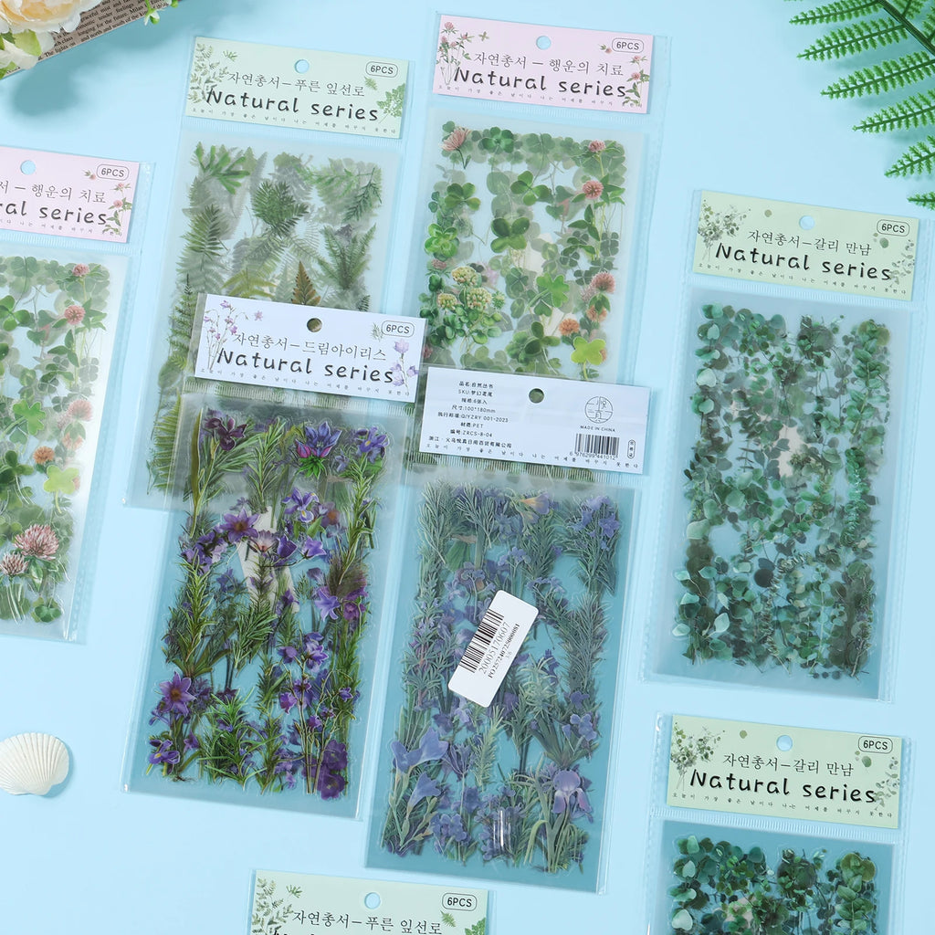 12-Pack Plant Flower Scrapbook Stickers – Waterproof DIY Decals Scrapbook Sticker Set Nixie