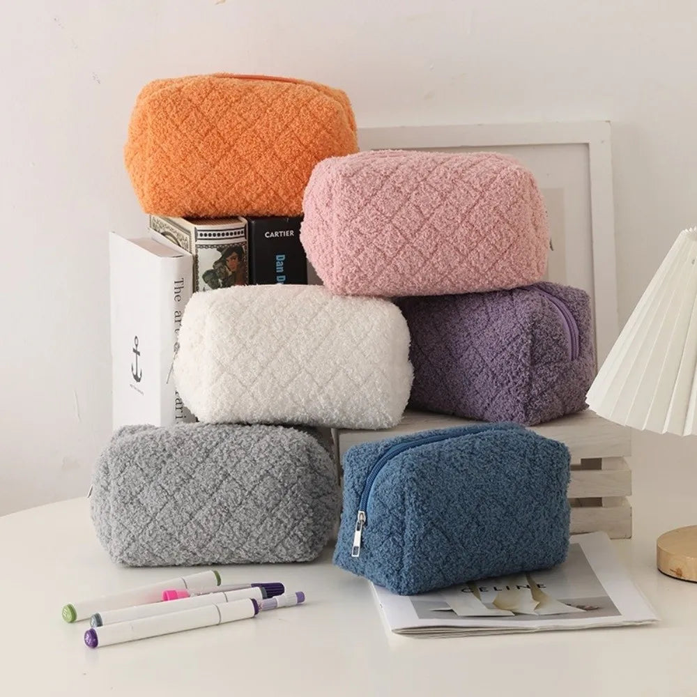 Velvet Makeup Bag Large Capacity Cosmetic Storage Pouch Cosmetic Storage Bag Nixie