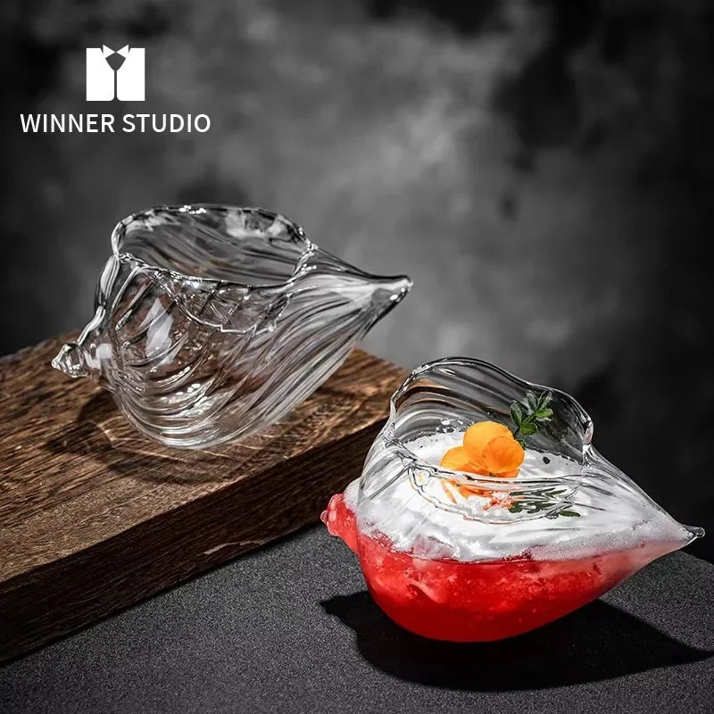 Handmade Carved Conch Shell Cocktail Glass Cup | Bar & Party Cocktail Glass Nixie