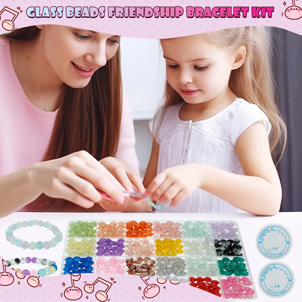 Glass Beads Bracelet Making Kit – DIY Jewelry Craft Set Beading Craft Kit Nixie