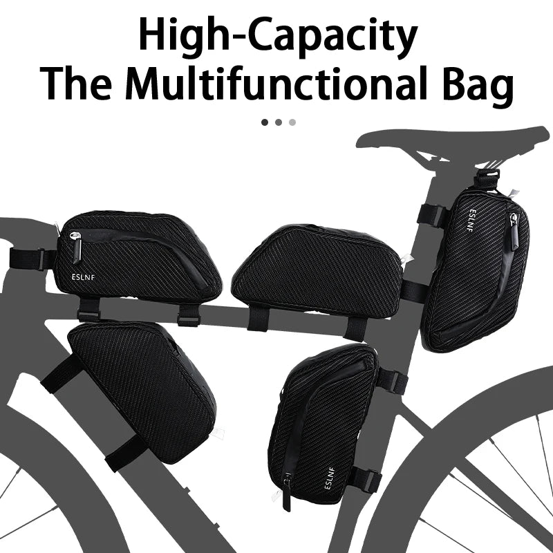 ESLNF Waterproof Bike Top Tube Bag for Road & Mountain Cycling Bike Frame Bag Nixie