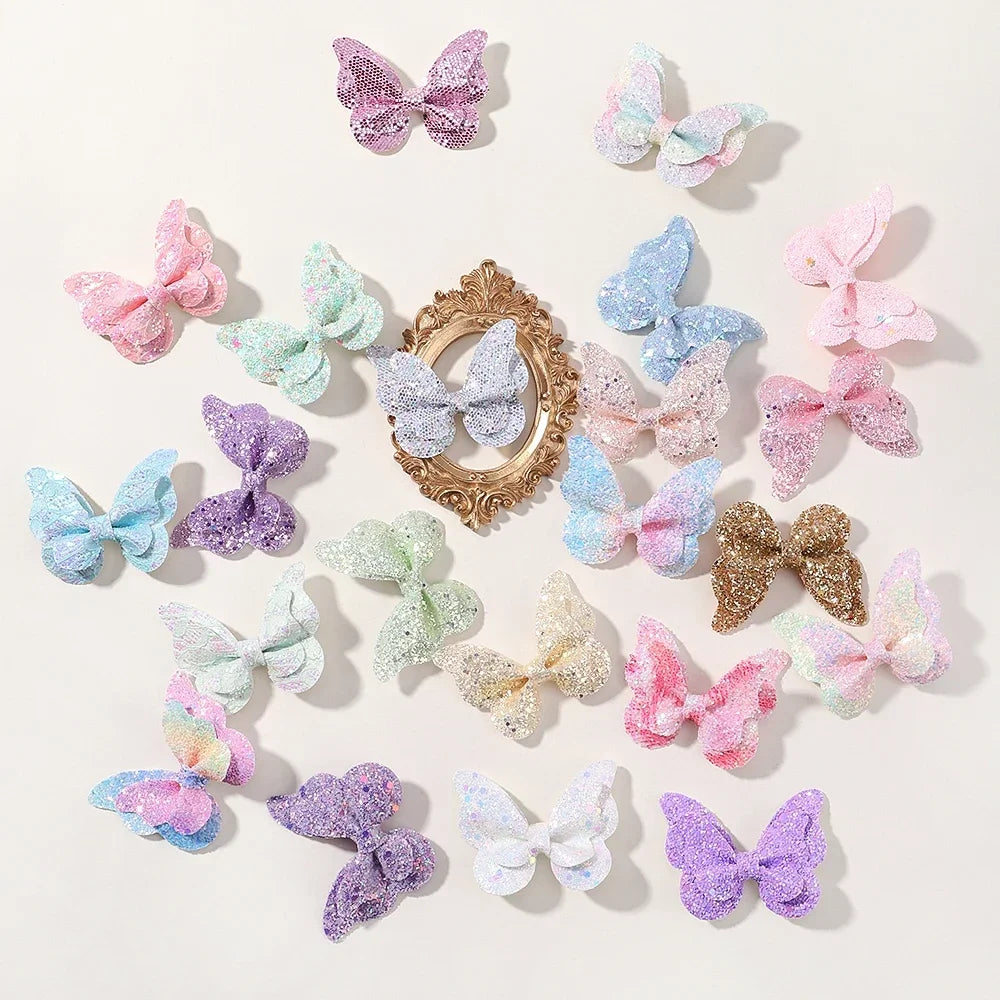 4Pcs Girls Sequin Butterfly Bow Hair Clips Kids Hairpins Set Kids Hair Clips Nixie