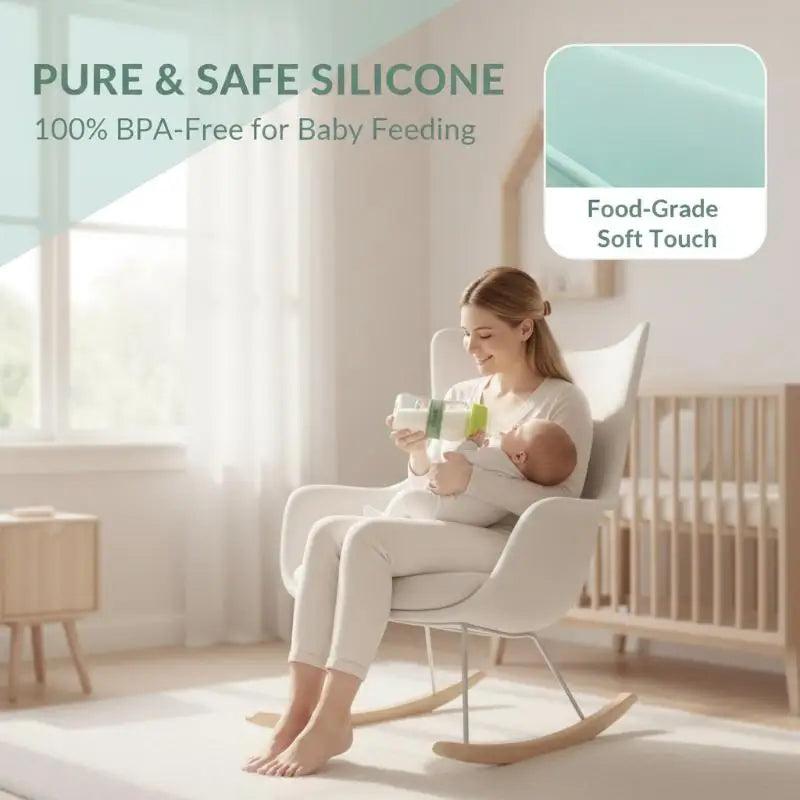 Food Grade Silicone Baby Bottle Sleeve – Non-Slip & Writable Baby Bottle Sleeve Nixie