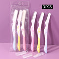3PCS Stainless Steel Eyebrow Razors + Travel Bag – Unisex Eyebrow Razor Set Nixie Pink