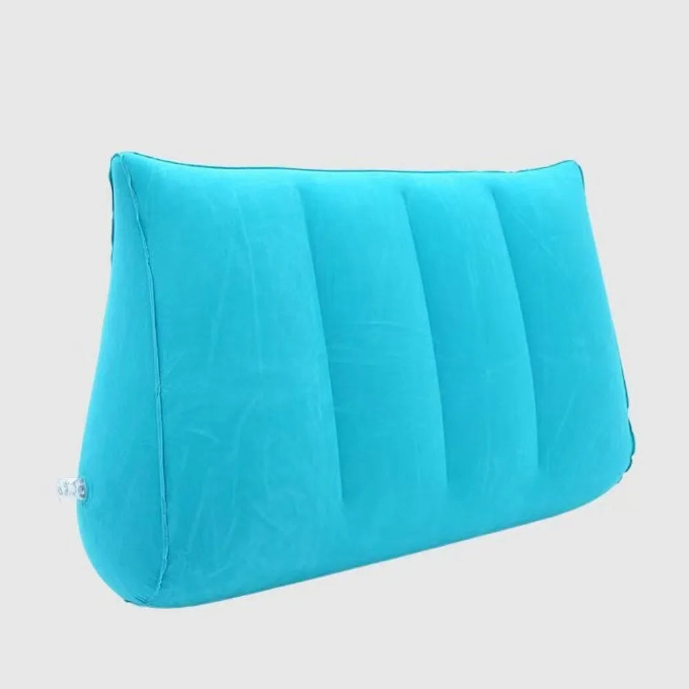 Inflatable Triangle Wedge Cushion – PVC Flocking Pillow Inflatable Wedge Pillow Nixie Triangle Blue2