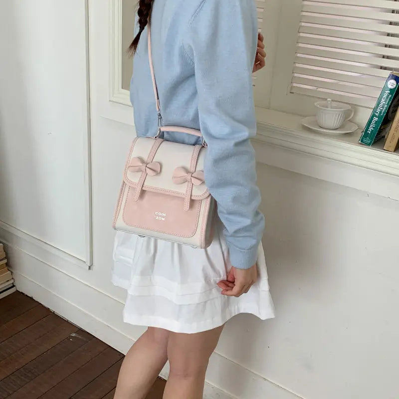 Korean Style Bow Backpack for Women – Casual College Bag