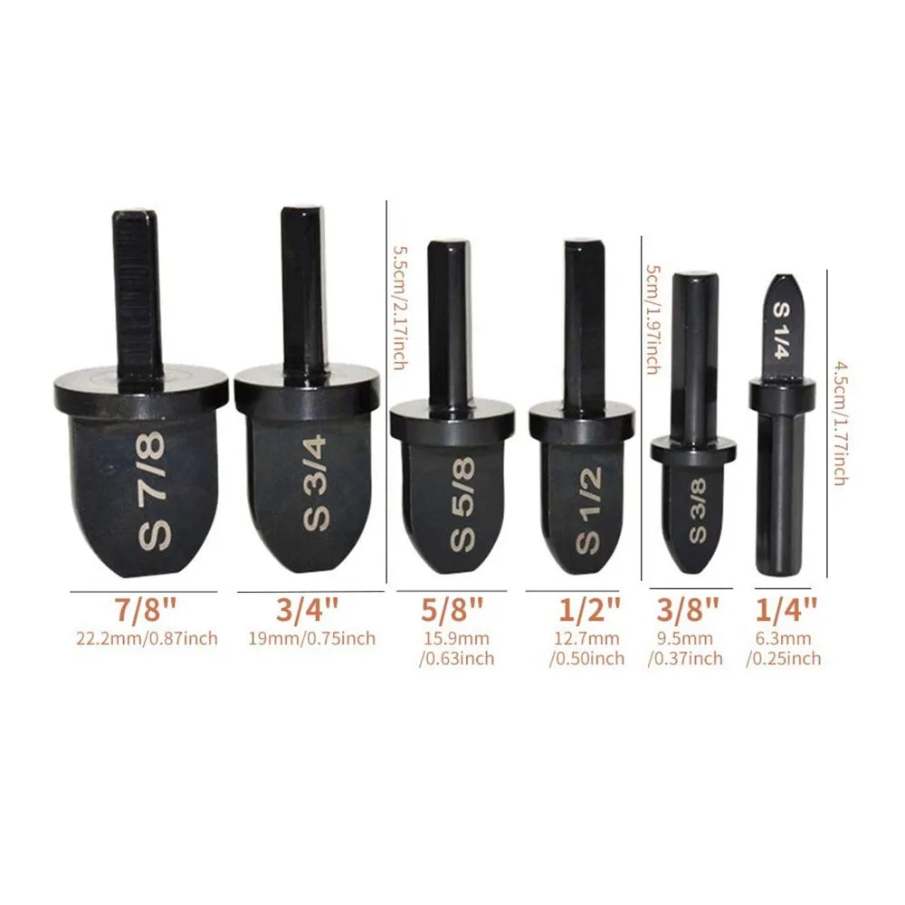 6-Piece Bearing Steel Pipe Swaging Tool Set – 1/4" to 7/8" Pipe Swaging Tool Set Nixie