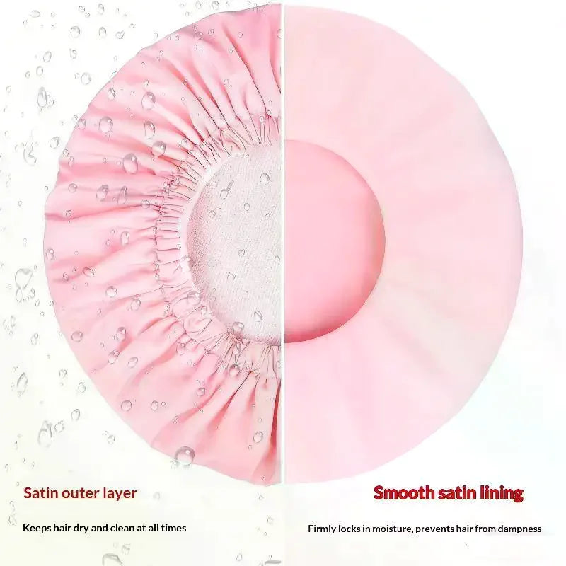 3-in-1 Waterproof Shower Cap – Absorbent Dry Hair Bath Cap Shower Cap Nixie