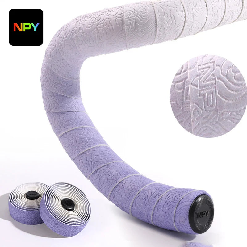 Gradient Road Bike Handlebar Tape – Anti-Slip PU+EVA Bar Wrap Bike Handlebar Tape Nixie PURPLE