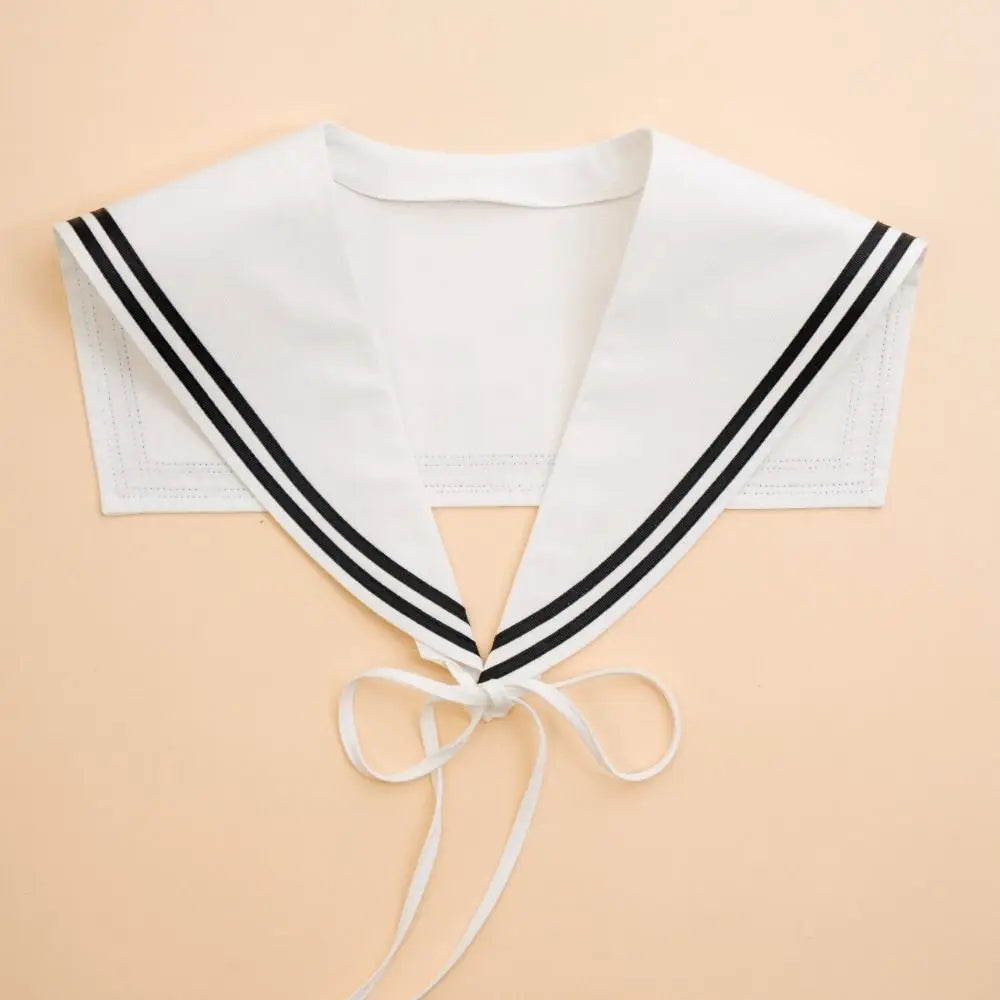 Sailor Detachable Fake Collar Scarf – Black & White | Nixie Detachable Fake Collar Nixie