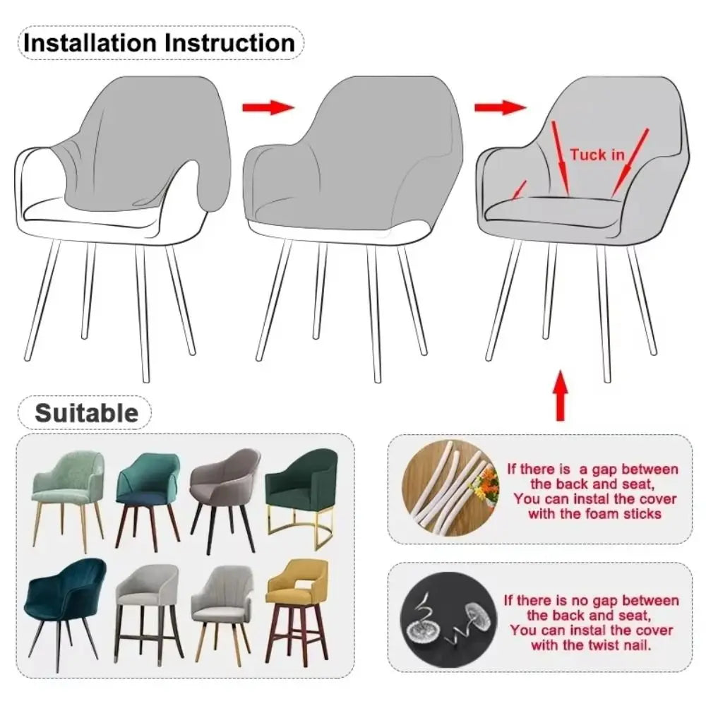 Elastic High Arm Chair Covers Polar Fleece Armchair Protector Chair Cover Nixie