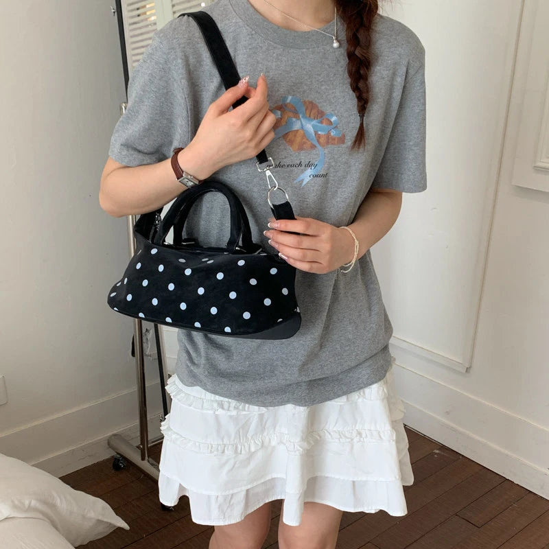 Korean Polka Dot Pillow Bag – Large Women's Shoulder Crossbody Women's Handbag Nixie