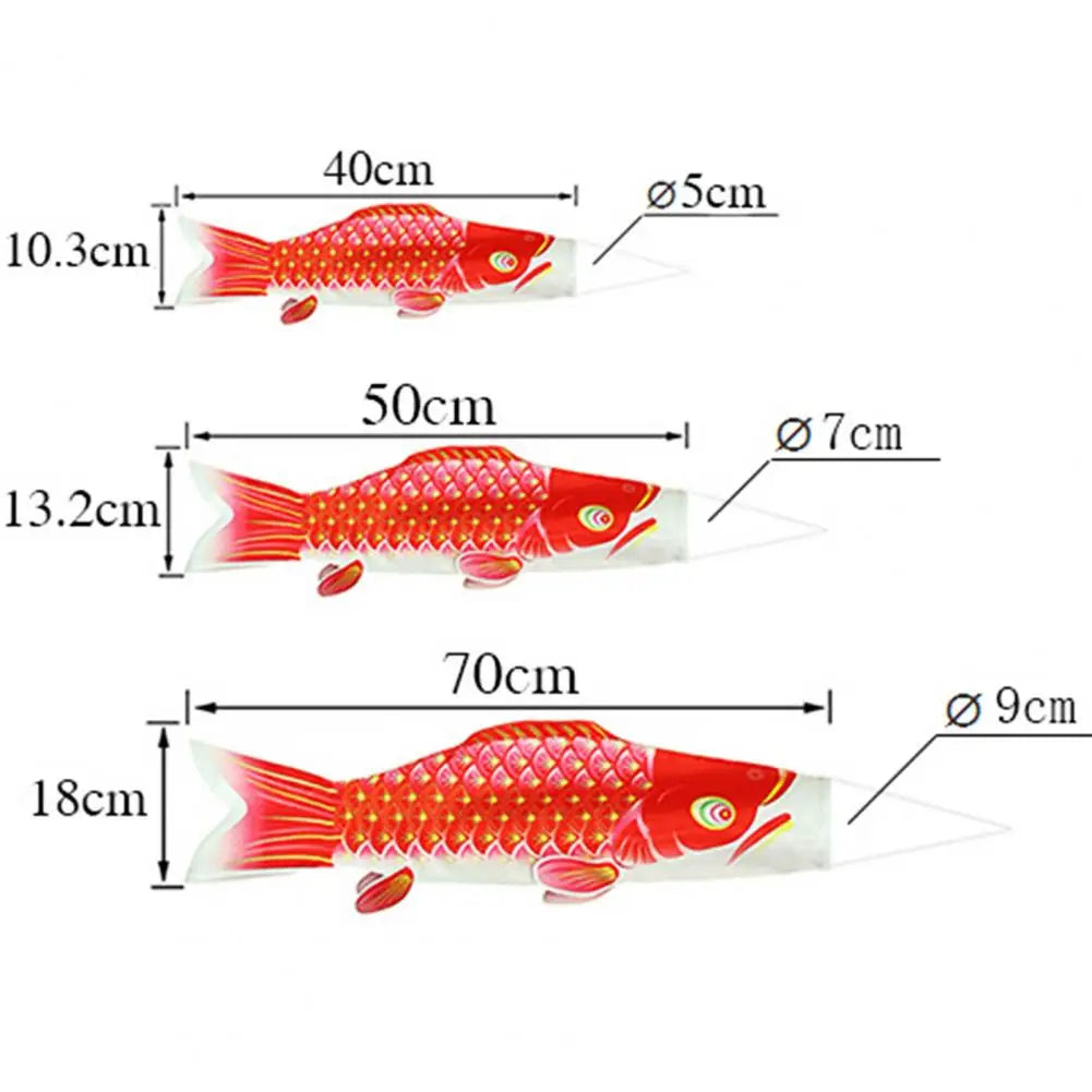 Japanese Koinobori Carp Streamer Flag – Satin Windsock Decor Decorative Flag Nixie