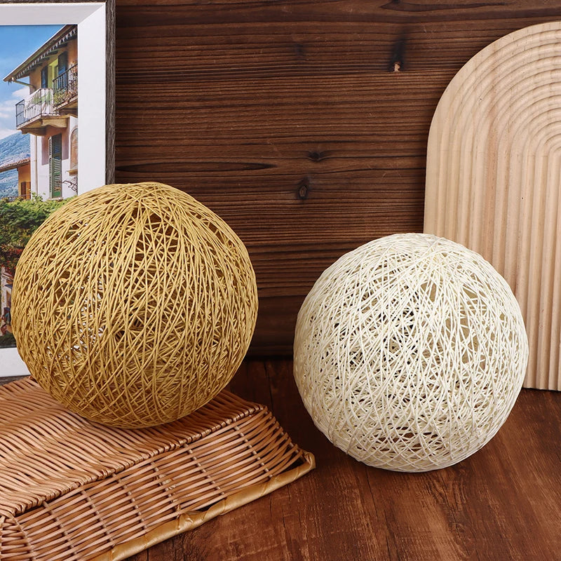 Round Hand-Woven Rattan Pendant Lampshade 20cm | Boho Décor Pendant Lampshade Nixie