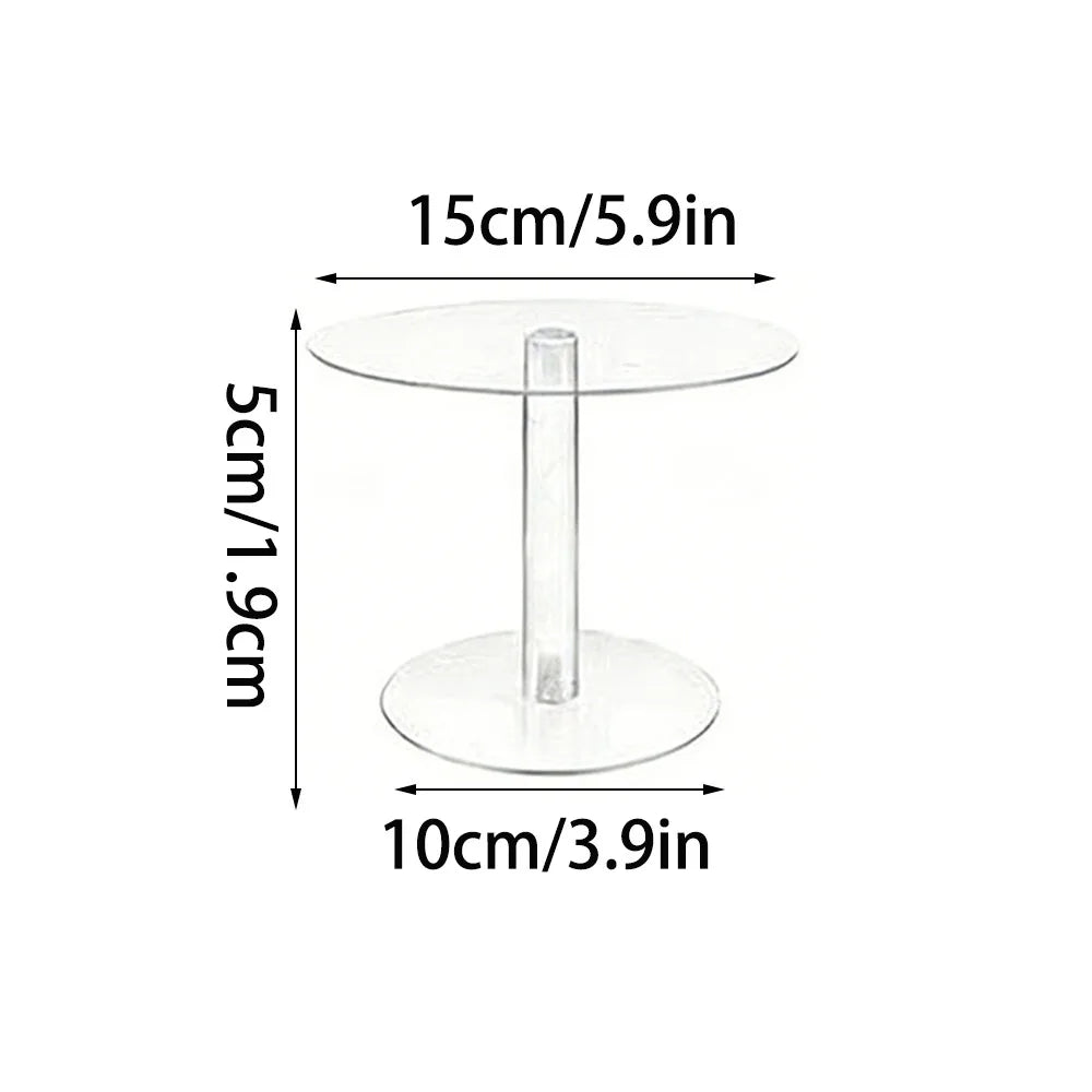 Acrylic Double-Layer Cake Stand | Clear Round Dessert Display