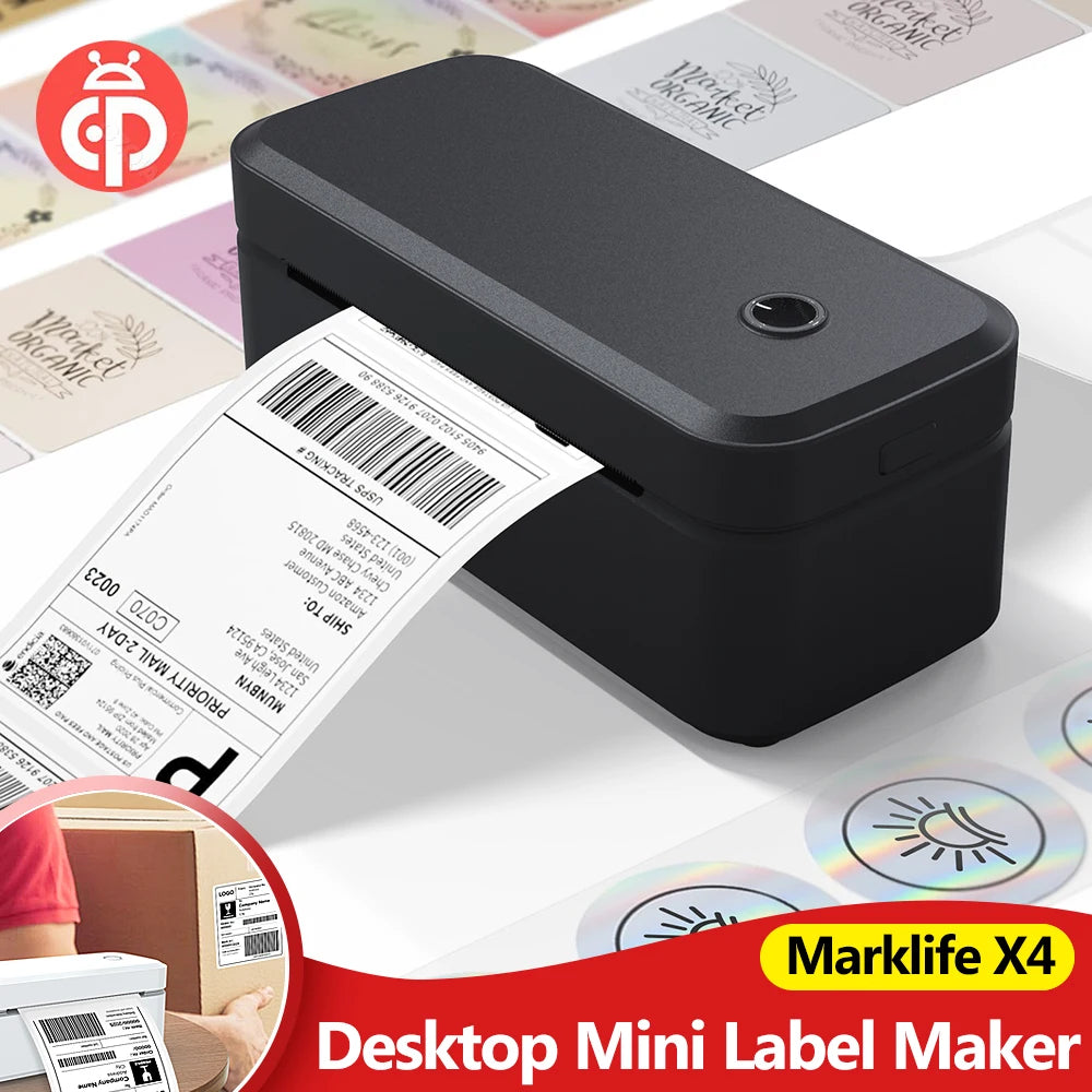 Marklife X4 Bluetooth Thermal Label Printer – 4x6 Desktop Thermal Label Printer Nixie