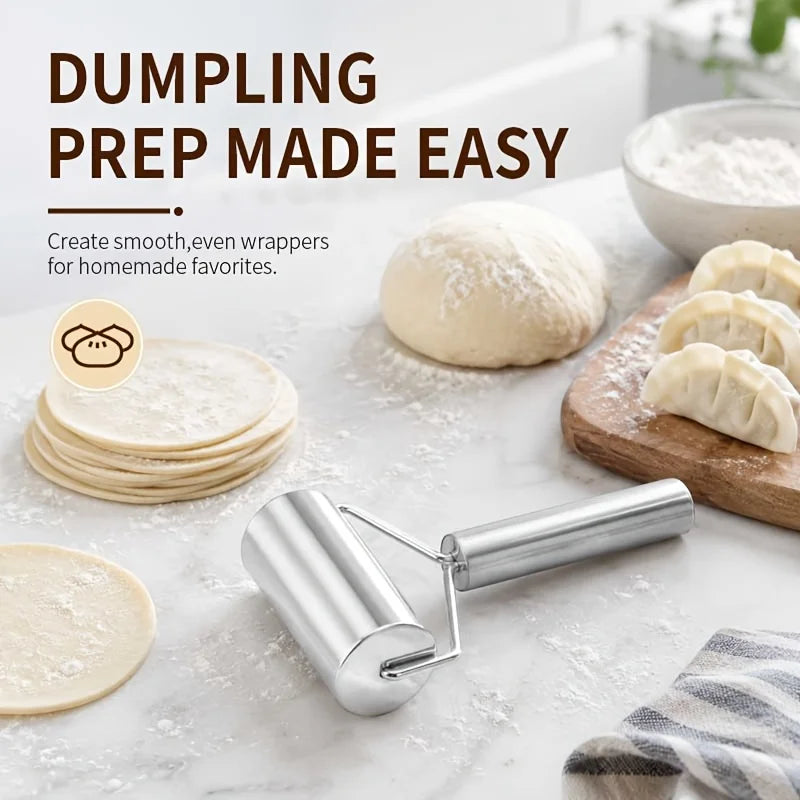 Stainless Steel T-Shape Rolling Pin – Non-Stick Dough Roller Rolling Pin Nixie