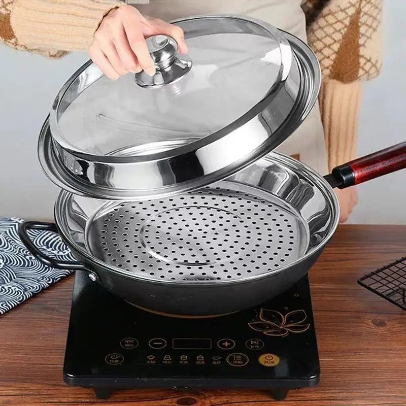 Round 410 Stainless Steel Steamer Tray 30/32/34CM | Dumplings Steamer Tray Nixie