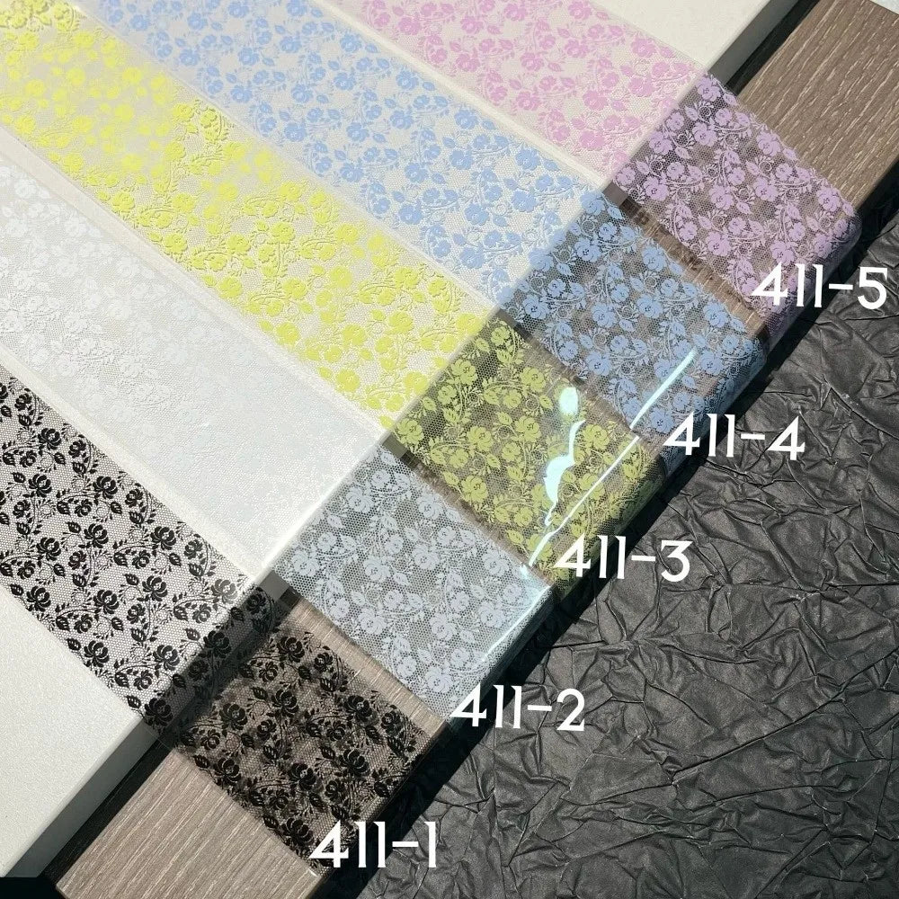 Lace Tulip Nail Foil Art Stickers – Black & White Sequin Decals Nail Art Foil Stickers Nixie