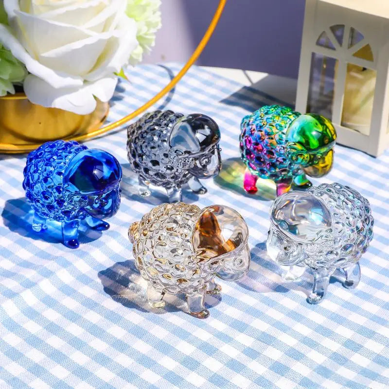 Crystal Zodiac Sheep Statue 2027 Lucky Figurine Home Decor Gift Crystal Figurine Nixie