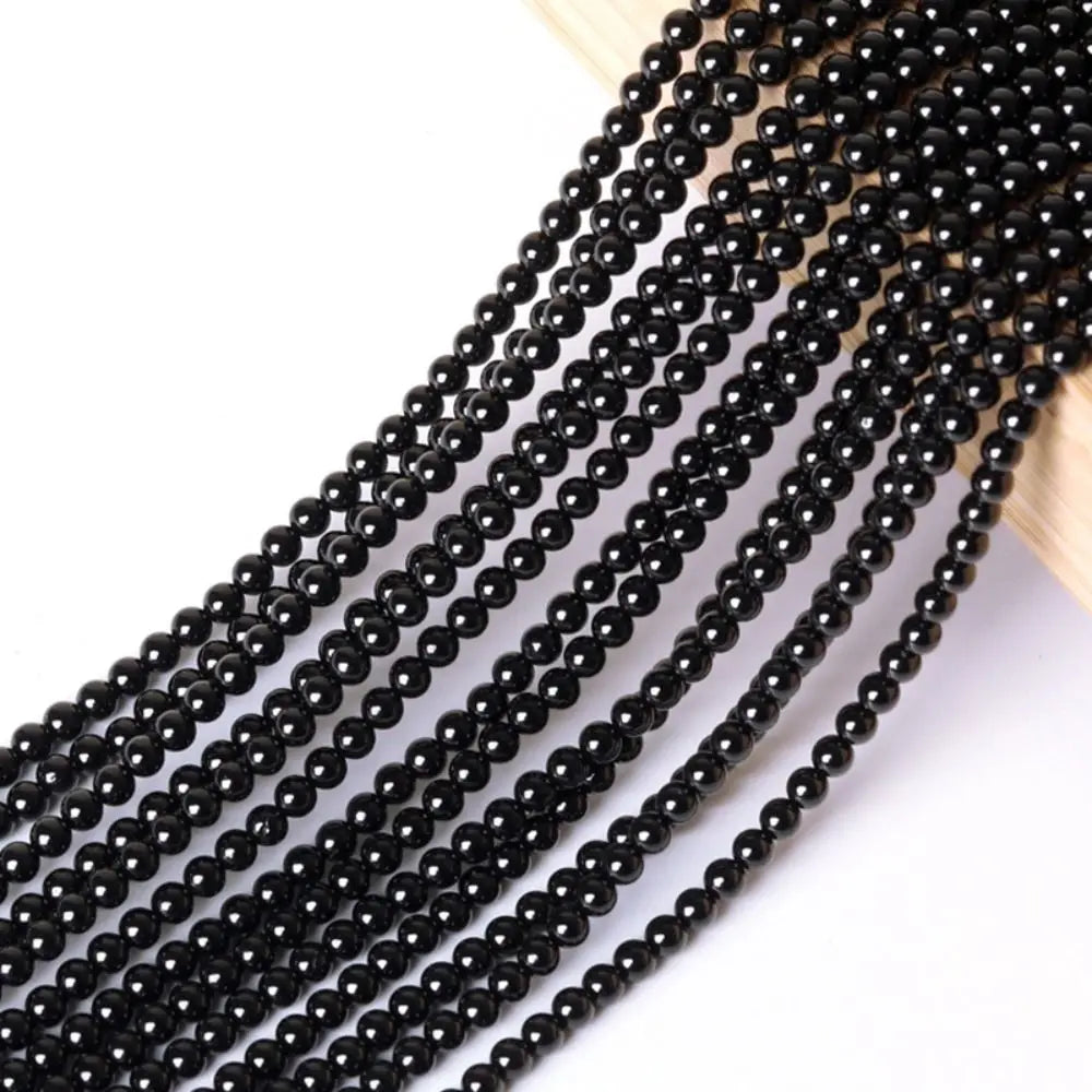 Black Spinel Stone Beads 2/3/4mm – 38cm DIY Jewelry Spacer Beads Jewelry Making Beads Nixie