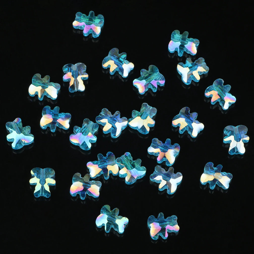 10pcs AB Crystal Faceted Bear Beads for DIY Jewelry Making Crystal Craft Beads Nixie clear blue 9.5x8x4.5mm 10pcs
