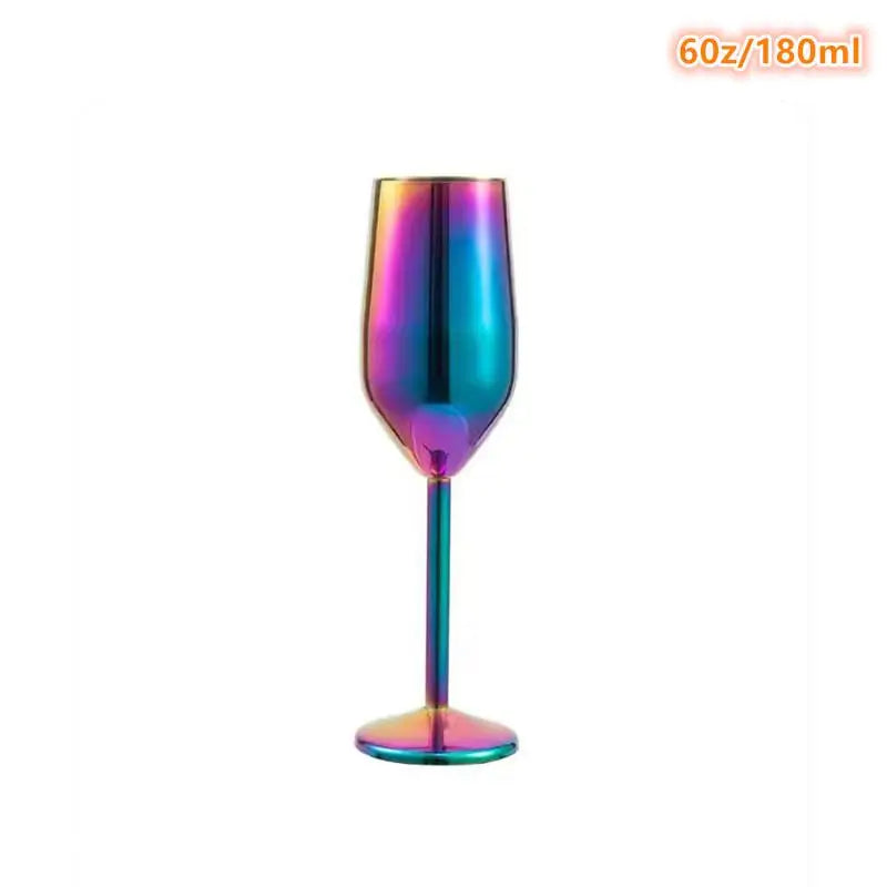 Stainless Steel Champagne Goblet – Gold & Silver Gift Glass Champagne Goblet Nixie Multicolor