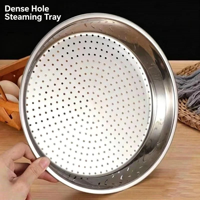 Round 410 Stainless Steel Steamer Tray 30/32/34CM | Dumplings Steamer Tray Nixie