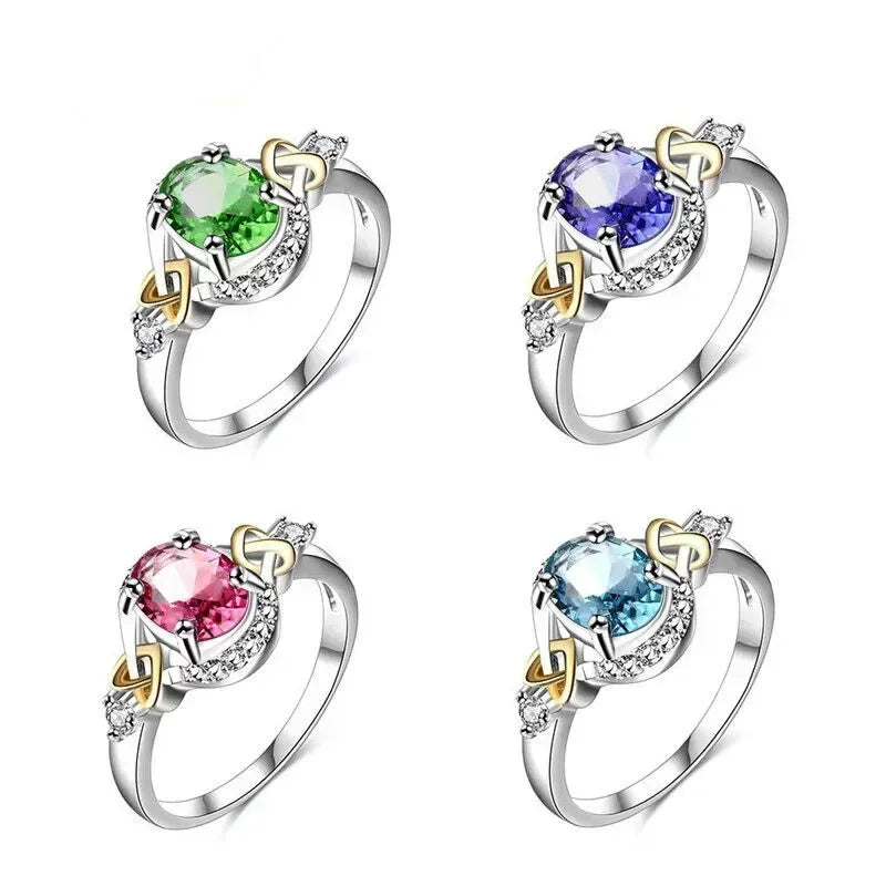 Silver Zircon Wedding Band Ring – Unisex Sizes 6–10 Fashion Ring Nixie