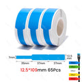 Niimbot Thermal Cable Label Stickers – Waterproof Self-Adhesive Tags Thermal Label Stickers Nixie 3Roll Blue
