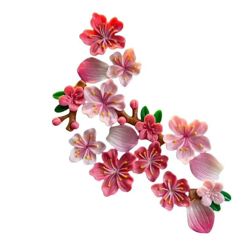 8Pcs 3D Cherry Blossom Fridge Magnets – Floral Home Decor Decorative Fridge Magnets Nixie