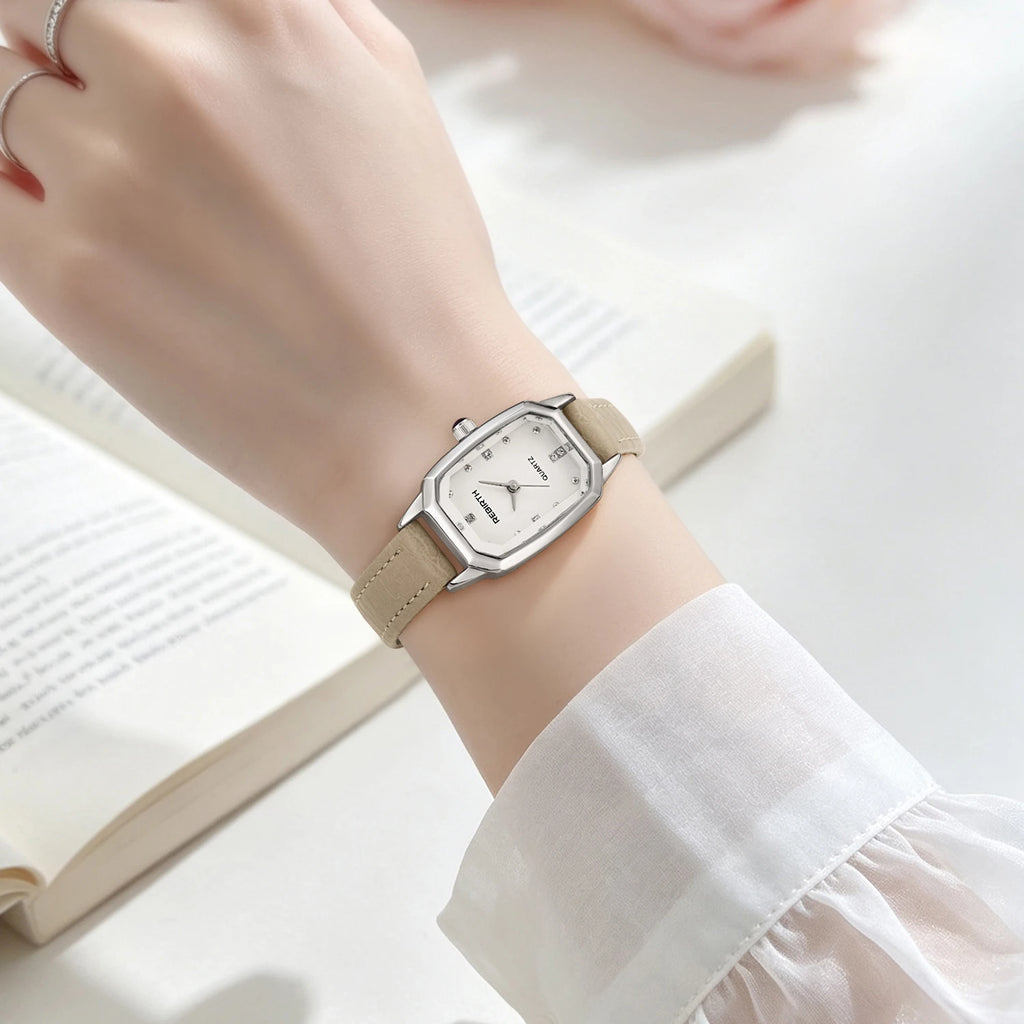 Naidu Women's Quartz Watch – Leather Strap & Roman Numerals Women's Quartz Watch Nixie